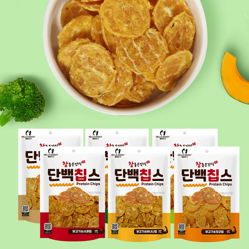 헬로도기 단백칩스 강아지트릿 건조간식 닭고기+사과, 100g, 1개 - 상세 이미지 4