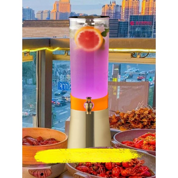 프리미엄 음료 디스펜서 맥주 와인 조명 소다수 스틸 매직 1단 사각 3L 도금 실버 1단 사각 3L 도금 실버 - 상세 이미지 3