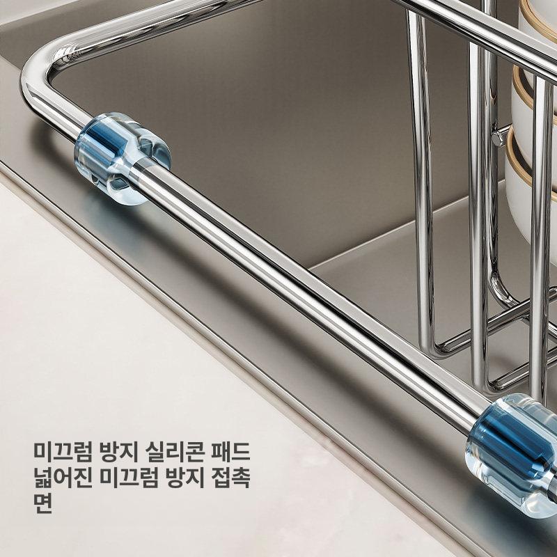 식기 건조대 물빠짐 선반 씽크대 정리 위생 보관함 대형 스테인리스스틸 텔레스코픽 배수 바구니-소형 - 상세 이미지 5