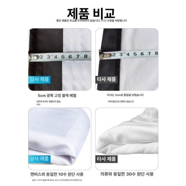 고화질 영화 야외 캠핑 행사용 프로젝터 스크린 천 60인치 16 9 캔버스 양면 화이트 두꺼운 60인치 16 9 캔버스 양면 화이트 두꺼운 - 상세 이미지 4