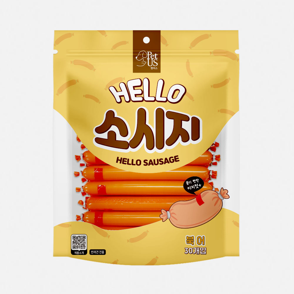 펫어스 헬로소시지 강아지육포 강아지져키 저알러지 간식 30개입 치킨+치즈 - 상세 이미지 3