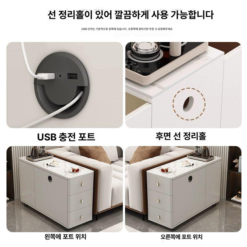 수납장 소파 거실 좁은 간이선반 틈새장 탁자 미니 침대사이드 틈새선반 침대옆 - 상세 이미지 5