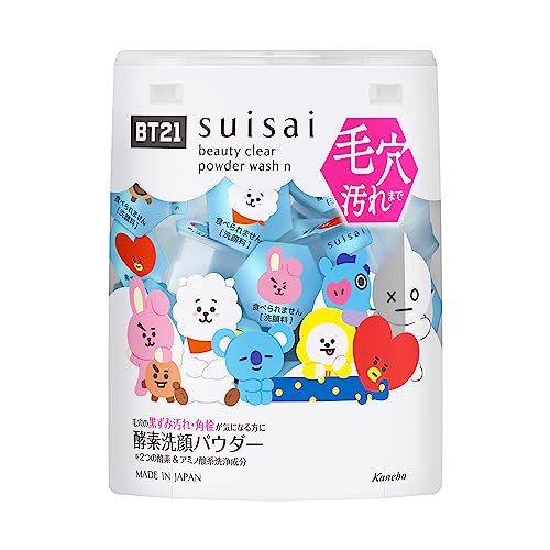 수이사이 BT21 디자인 제2탄 뷰티 클리어 파우더 워시 N BT2 효소 세안 세안 파우더 단품 0.4gX32개
