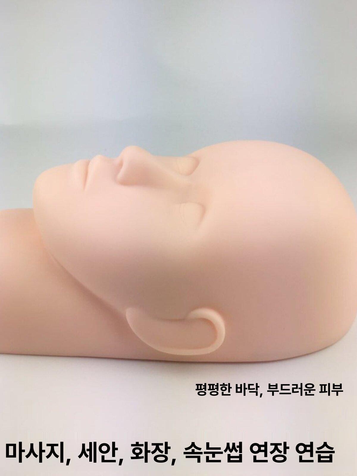 헤드 마사지 연습용 소프트 모델 얼굴 세안 경혈 연습 - 상세 이미지 3