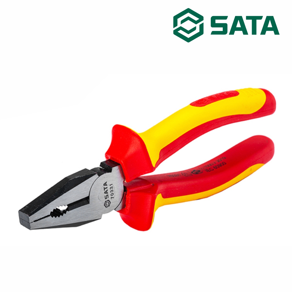 사타 SATA 전기 절연 펜치 170mm 70331 전공 뺀찌 - 상품 이미지