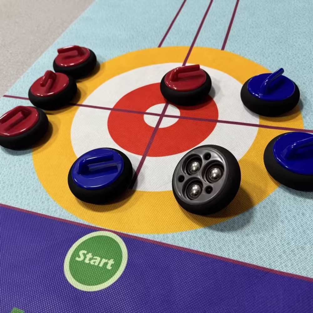 실내 컬링 세트 플로어 스톤 트랙 미니 가족 보드 게임 - 상세 이미지 4