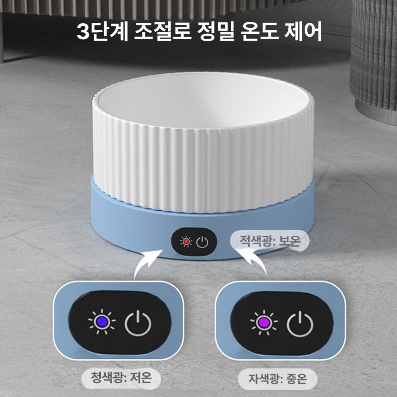 얼지않는물그릇 보온 길고양이 고양이 원형 볼 따뜻한 받침대 가열 강아지 밥그릇 온열 보온 - 상세 이미지 4