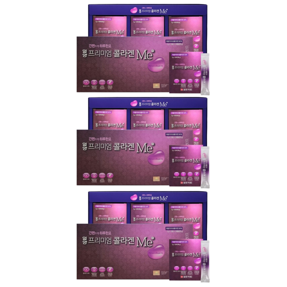 일양약품 프리미엄 콜라겐 미 트리펩타인콜라겐 저분자 어린 트립펩타이드 90포, 3개 - 상품 이미지