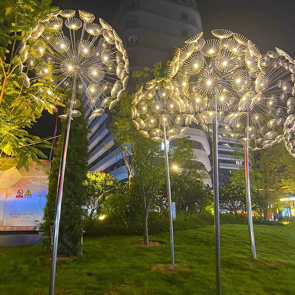민들레 조명 LED 야외 방수 공원 정원 꽃 모양 램프 300mm - 상세 이미지 5