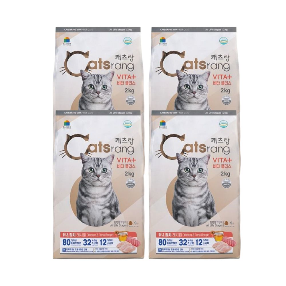 캐츠랑 비타 플러스 전연령 닭+참치, 2kg, 4개 - 상품 이미지