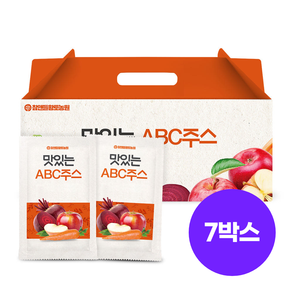 참앤들황토농원 맛있는 ABC주스 30포, 7개 - 상품 이미지