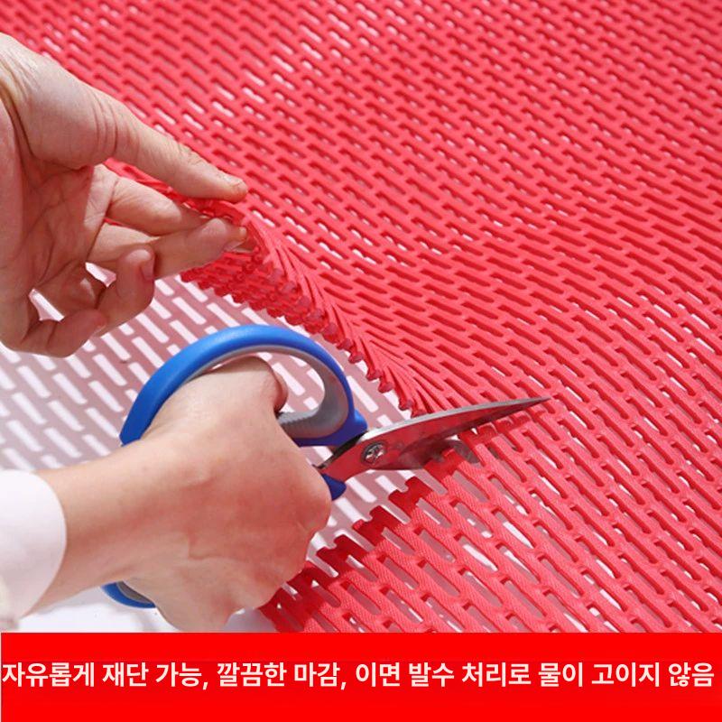 논슬립 벌집 매트 공장 로비 물빠짐 패드 고무깔판 목욕 워터파크 그린 발판 - 상세 이미지 3