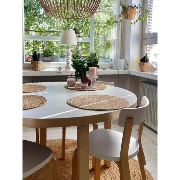 모던 자작나무 화이트 4다리 테이블 원형 100 x 100x74cm 홈카페 업소용 가정용 카페 내추럴우드 3다리 원형 75 x 75x7 - 상세 이미지 4