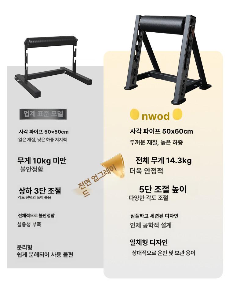 스플릿스쿼트 거치대 홈트레이닝 다리걸이 불가리안 스쿼트 조절 가능한 한쪽 다리 스쿼트 머신 - 상세 이미지 2
