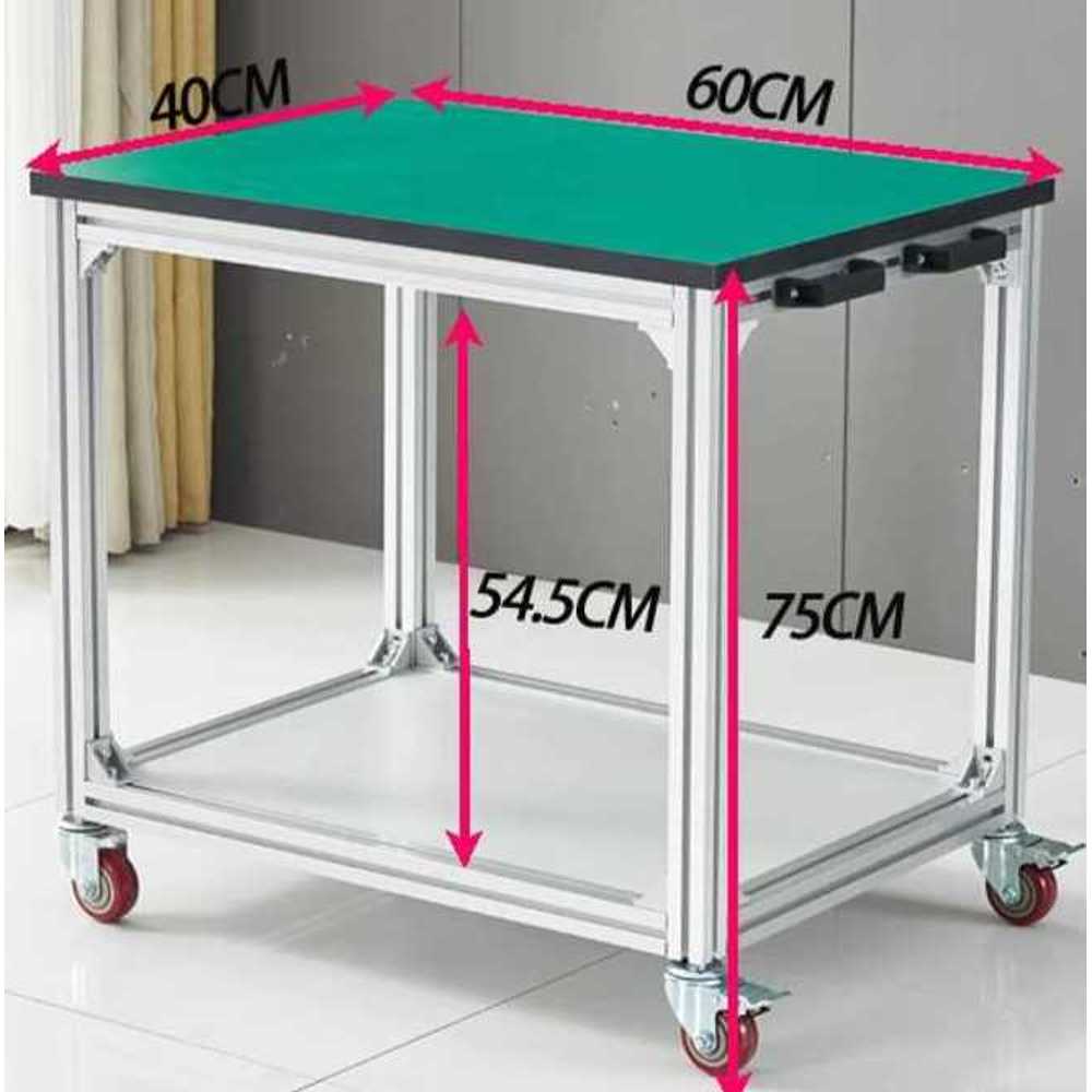 제전 카트 알루미늄 방지 정전 용 이동식 테이블 작업대 60x40x75 - 상세 이미지 2