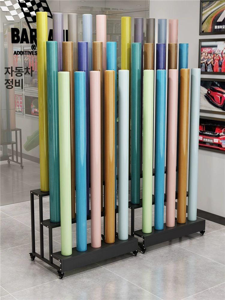 롤 필름 거치대 디스플레이 선반 보관대 포장재 원단 시트지 이동식 - 상세 이미지 4