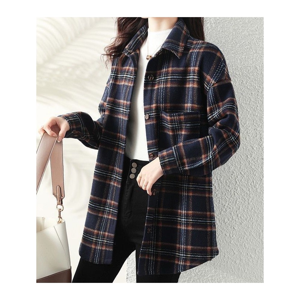 모직남방 기모체크롱셔츠 겨울셔츠 체크난방 체크남방 기모셔츠 - 상세 이미지 2
