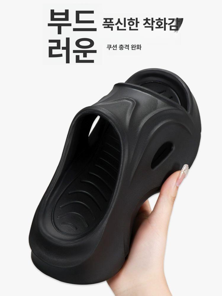 키높이 운동화 초경량 EVA 쿠션 신발 족저근막 평발 발편한 신발 블랙 35(225) - 상세 이미지 4