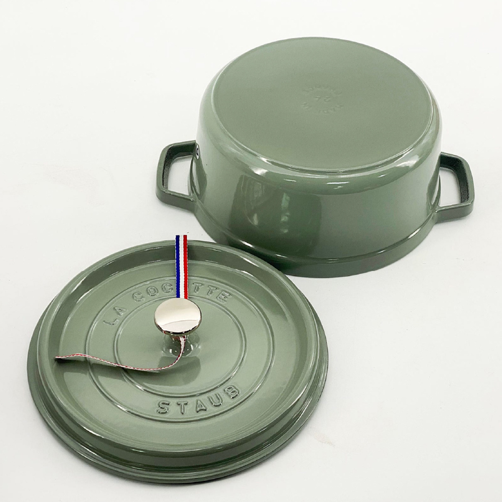 스타우브 STAUB 원형 꼬꼬떼 24cm 유칼립투스 110924121-B 프랑스 B품 이미지 6