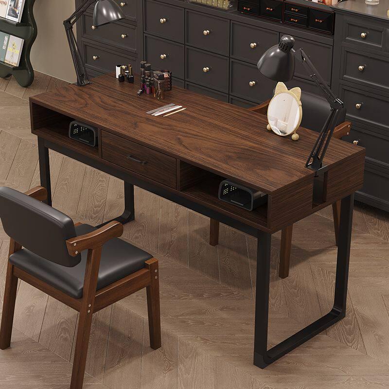 네일시술테이블 데스크 책상 네일아트시술대 1인 블랙월넛 120cmx40cmx78cm - 상품 이미지
