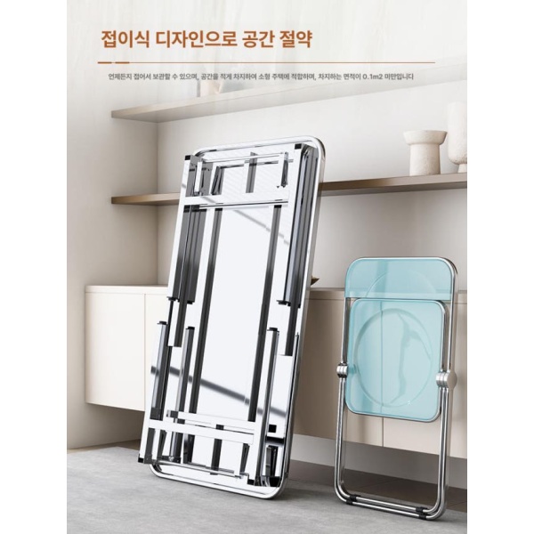 프리미엄 스테인리스 작업대 스텐 야외용 부식방지 40 x 1.2m 헤어라인 30 사각 다리 테이블 접이식 60 높이 1.2m 55cm 30 - 상세 이미지 5