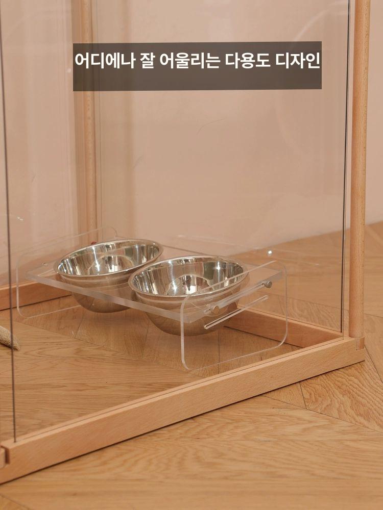 강아지 투명 울타리 가림막 아크릴 애견 고양이 펜스 실내 확장형 소 반려견 - 상세 이미지 5