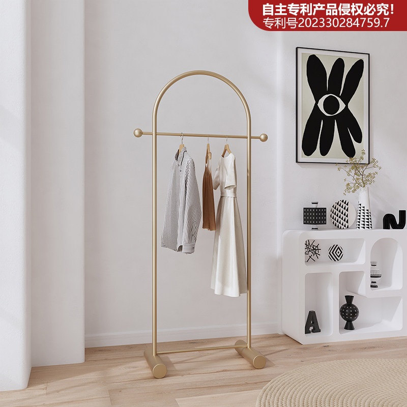 인테리어 골드 행거 옷걸이 스탠드 철제 원룸 미니 행거 디자인 공간활용 검정 45cm 두꺼운 질감 - 상세 이미지 4