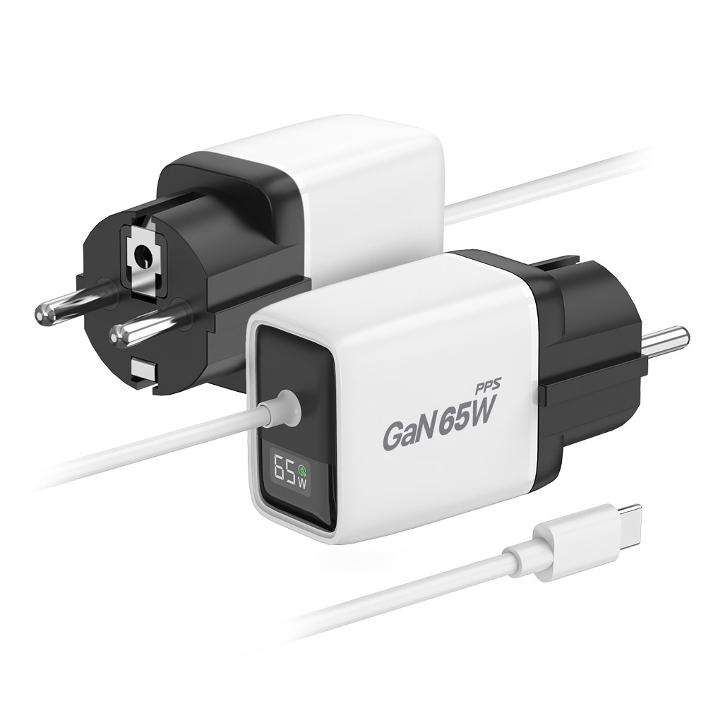UM2 C타입 2M 케이블 일체형 GAN 65W 초고속 충전기 CABLE-PD65W-LED - 상품 이미지