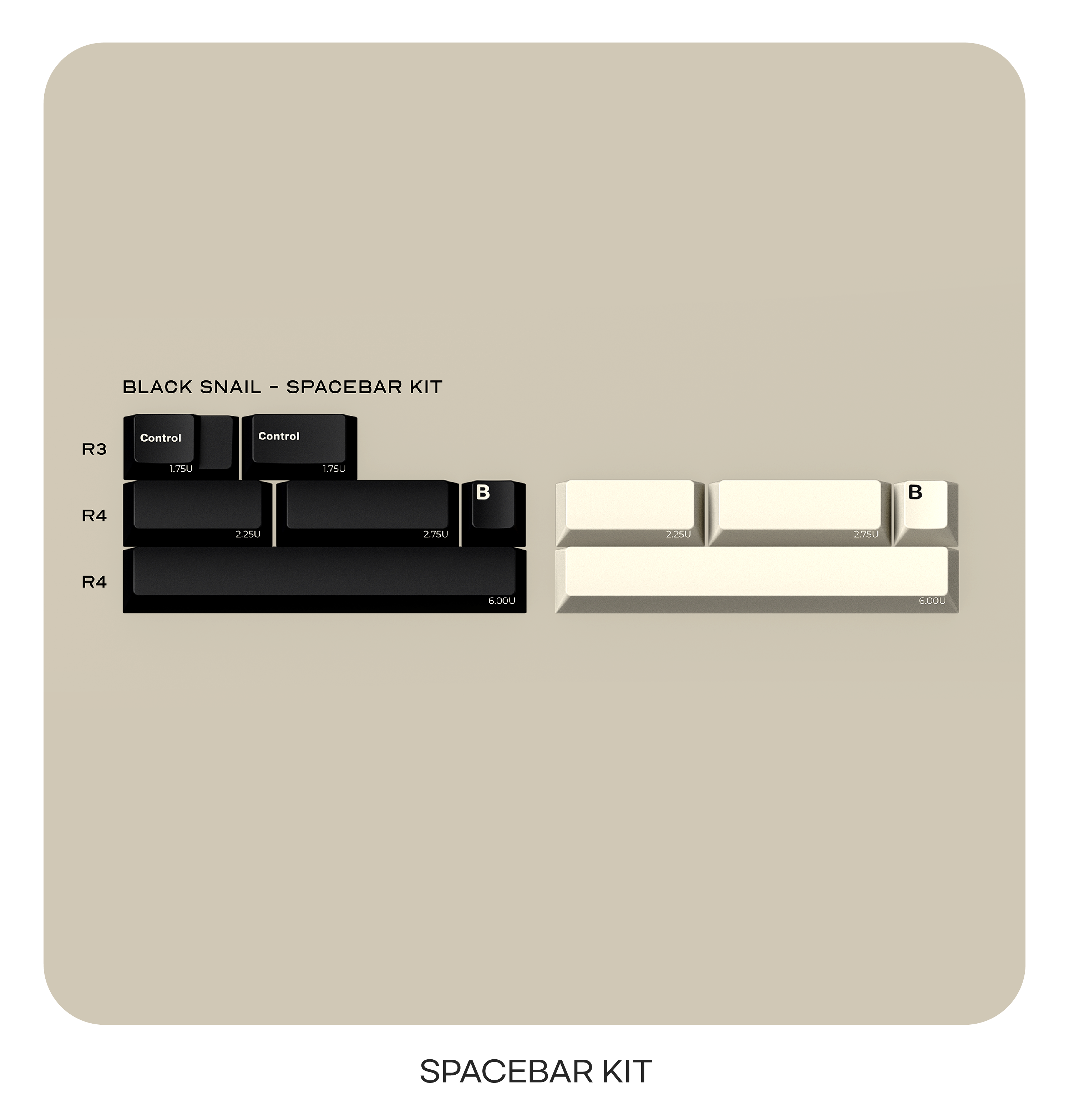 [N 배송] GMK CYL Black Snail 스페이스바 킷 - 상품 이미지