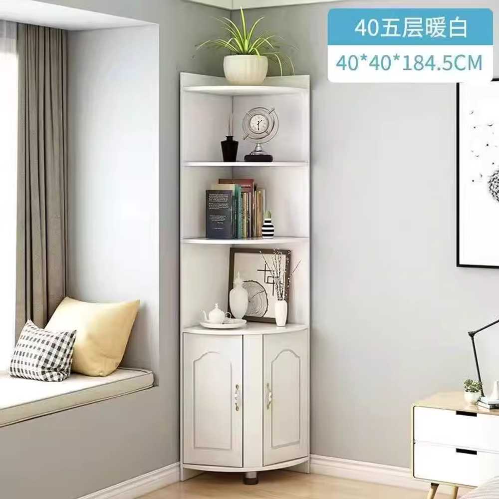 욕실 코너장 장식장 침실 거실 용 다기능 삼각형 캐비닛 40x40 4단 이미지 6