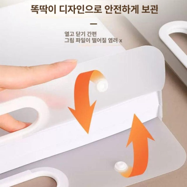 프리미엄 스케치북 화방용 미술 도화지 포트폴리오 보관가방 소형 A4 16K 화이트 소형 A4 16K 화이트 - 상세 이미지 3