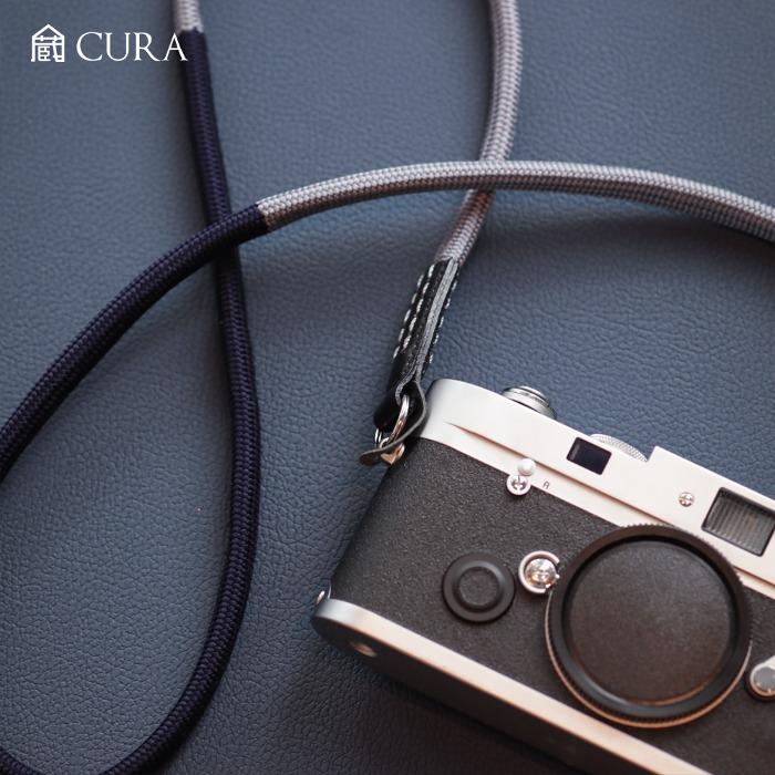 CURA 실크 로프 카메라 넥 스트랩 (네이비 블루) 카메라줄 끈 - 상품 이미지