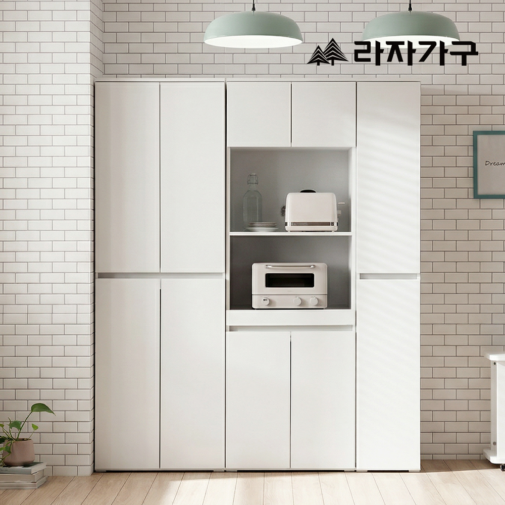 라자가구 리에트 E0 키큰 주방수납장 전자 렌지 밥솥 오븐 다용도 선반 렌지대 600