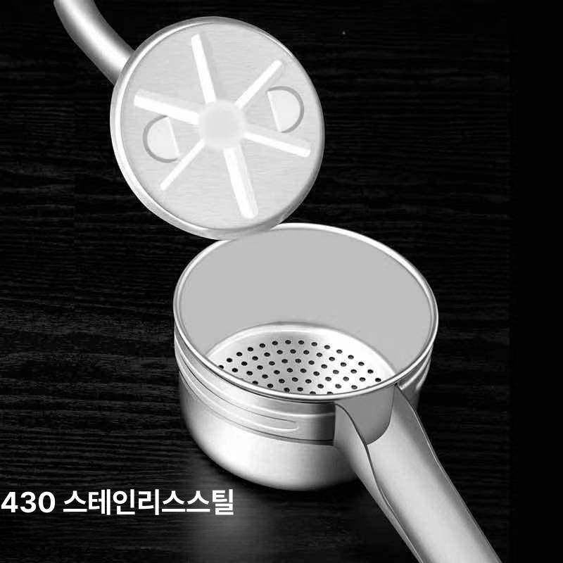 스텐 스퀴저 참치기름 스테인레스 제거기 도구 짜는 스틸 감자 프레스 압착기 즙짜개 - 상세 이미지 5