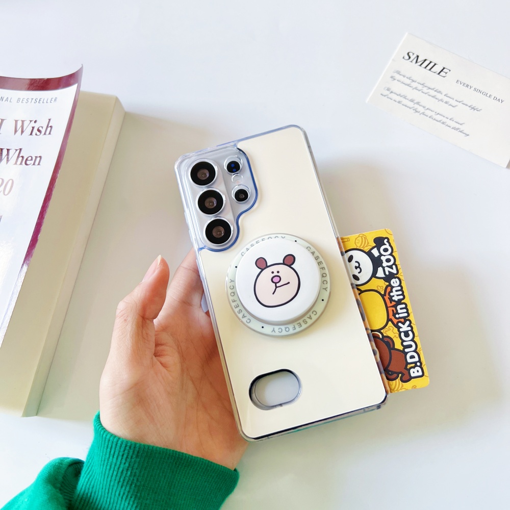 맥세이프 케이스 힌지보호 슬림 풀커버 그립톡 아이보리, 갤럭시S26 - 상세 이미지 5