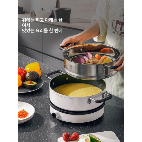 최강 화력 조절 전기레인지 초슬림 여행용 고출력 맞춤형 쿠커형 스테인리스 스틸 찜기 - 상세 이미지 2