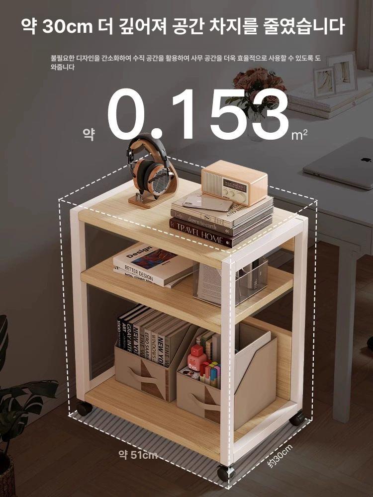컴퓨터선반 본체 서랍장 웜 책상용품 다이 거치 표준 3칸 30cm 화이트 프레임 - 상세 이미지 5