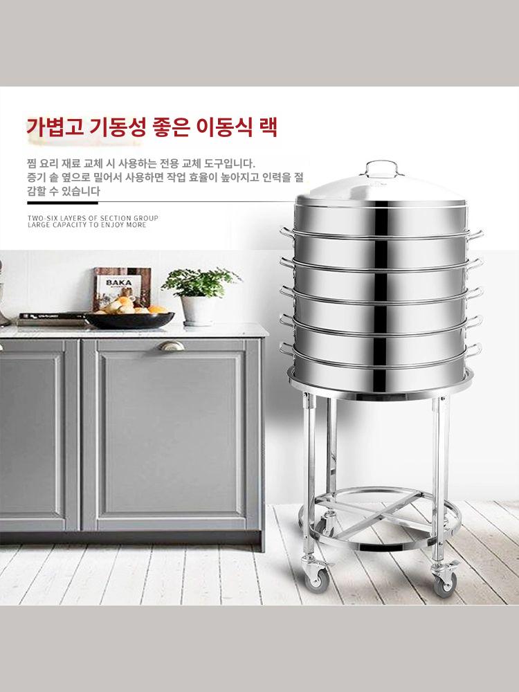 소쿠리 운반카 업소용 대차 밀차 이동식 학교 국통 대형 급식 웨건 배식카트 서빙카 - 상세 이미지 2