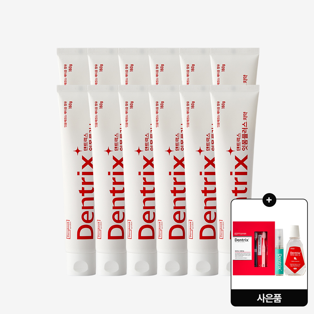 동국제약 덴트릭스 잇몸플러스 치약 / 잇몸케어 및 구취개선 효과 160g, 12개