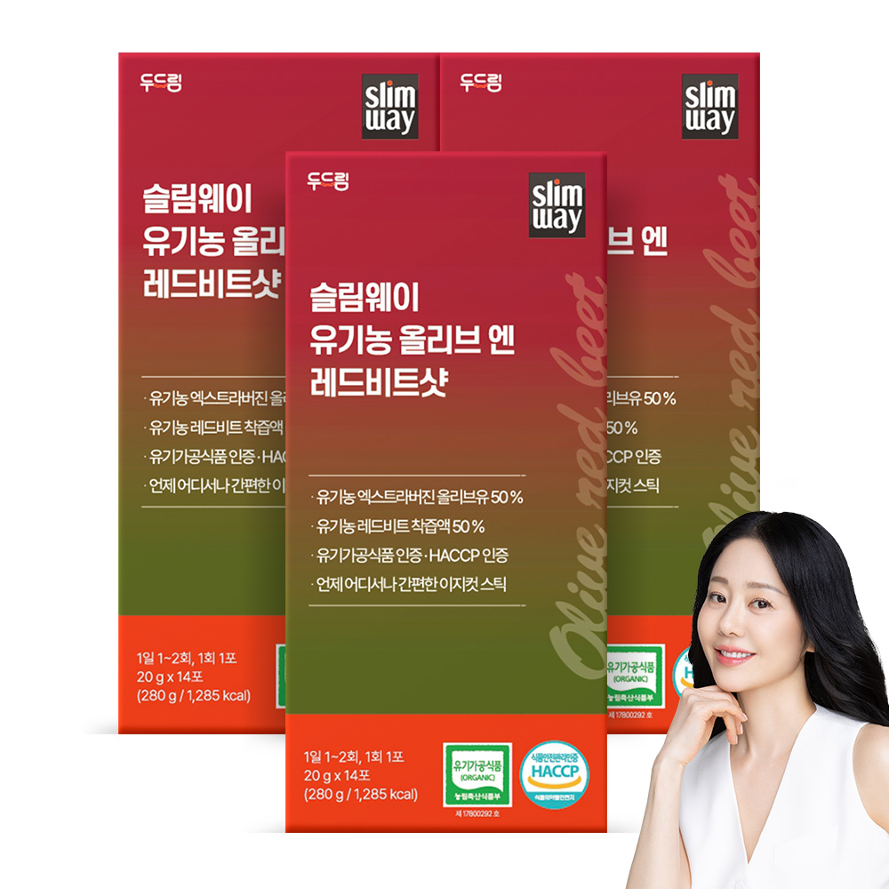 [두드림] 슬림웨이 유기농 올리브 엔 레드비트 샷 14포, 3개 - 상품 이미지