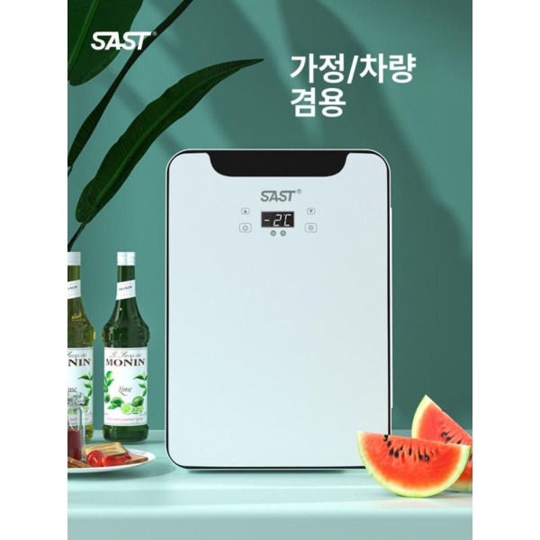 스마트 초미니 음료 보관 원룸 침실용 듀얼코어 화이트 기계식 저소음 20L 냉온장고 8L 표준 화이트 차량전용 - 상세 이미지 5