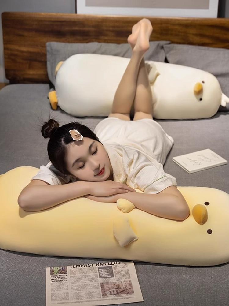 귀여운 병아리 바디필로우 롱필로우 동물 인형 안고자는 크림옐로우치킨 [분리형] 120cm - 상세 이미지 2