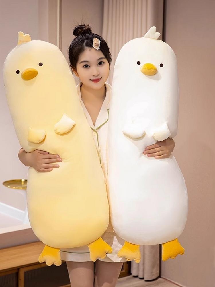 귀여운 병아리 바디필로우 롱필로우 동물 인형 안고자는 크림옐로우치킨 [분리형] 120cm - 상세 이미지 4