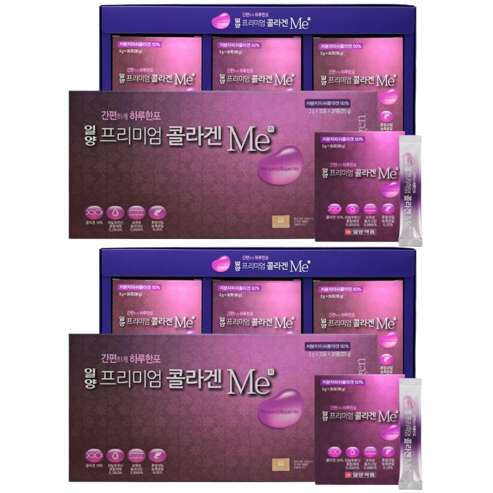 일양약품 프리미엄 콜라겐 미 트리펩타인콜라겐 저분자 어린 트립펩타이드 90포, 2개 - 상품 이미지