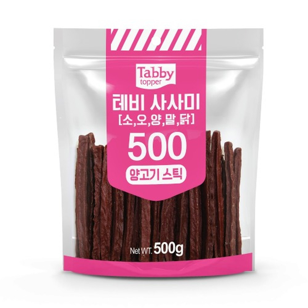 테비 애견간식 테비 사사미 양고기스틱 500g - 상품 이미지