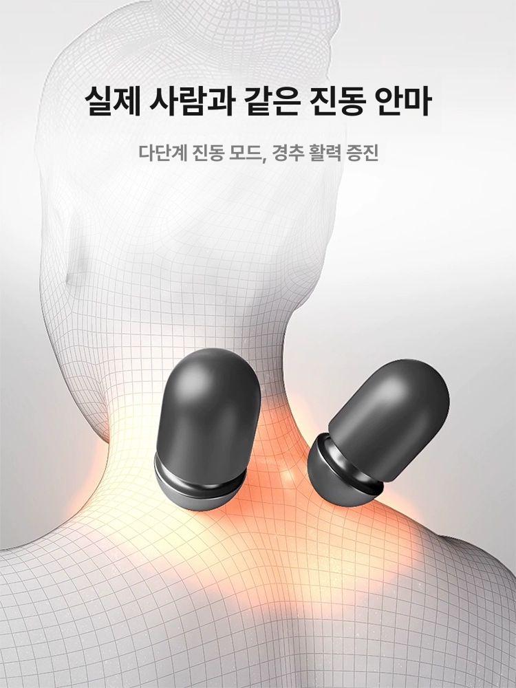 쿠션 베게 목통증 거북목 선물 해소 원통형 푹신한 일자목 기본형-클래식 그레이 - 상세 이미지 4