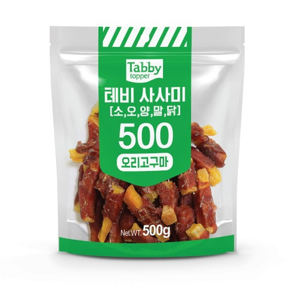 테비 애견간식 테비 사사미 오리고구마 500g - 상품 이미지