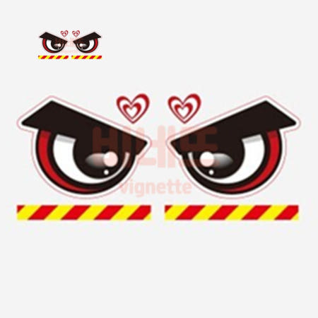 앵그리왕눈6 고휘도반사 대형 차량스티커 280x209mm 눈알스티커