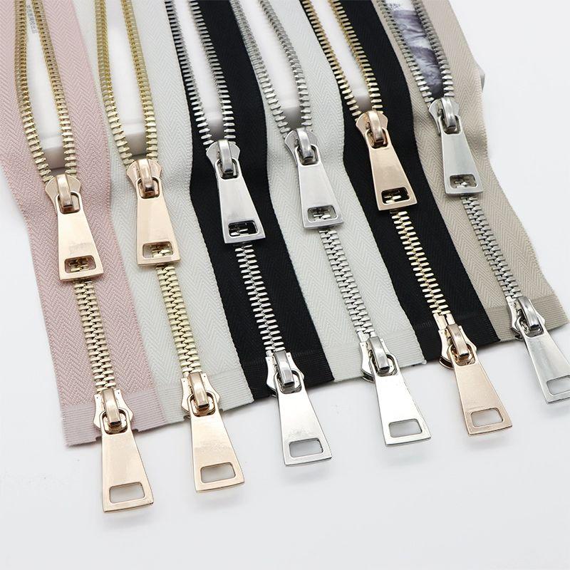 고퀄 지퍼 고급 전용 탈부착 돌이 패딩 투웨이 부자재 다크블루 앤티크 코퍼 이빨 120cm - 상품 이미지