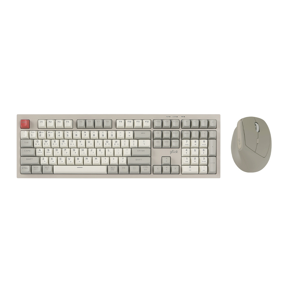 지클릭커 오피스프로 WMK600 사일런스 M RGB 무소음 무선 블루투스 108 키보드 마우스 세트 Greenwich RC2 - 상세 이미지 4